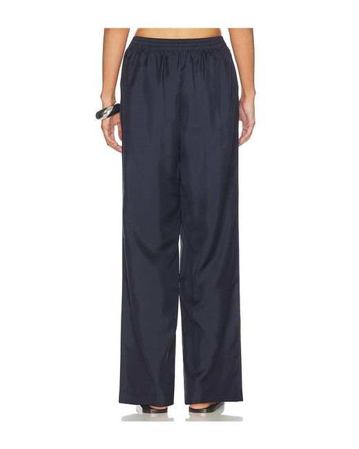 Rohe Blue Wide Leg Silk Trousers