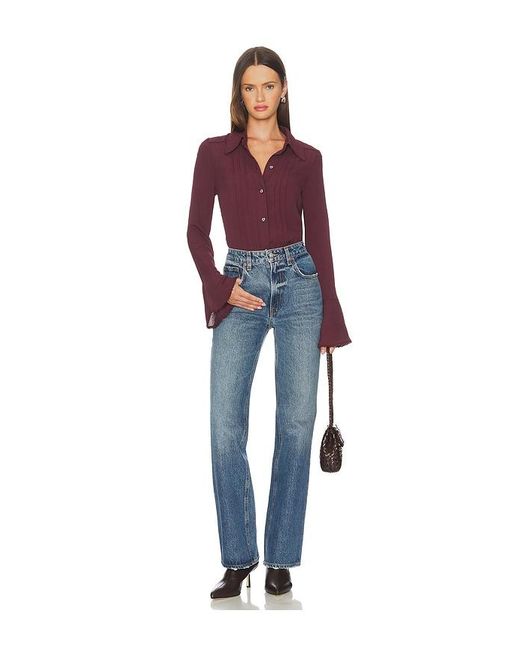 Free People Purple Melrose Top