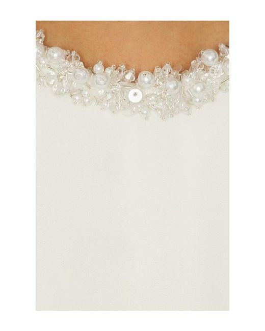 Jonathan Simkhai White Annette Cape Gown