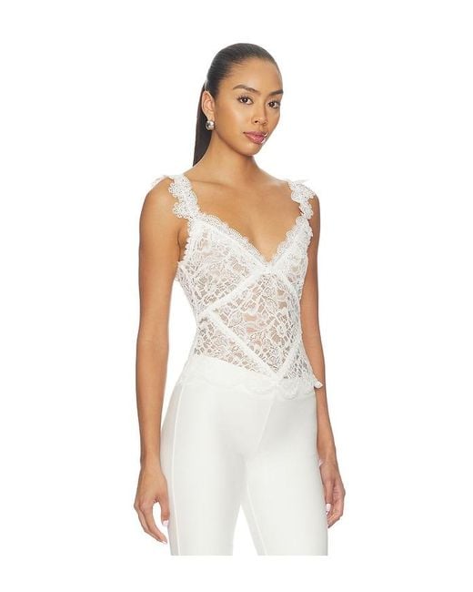 Lovers + Friends White Daphne Top