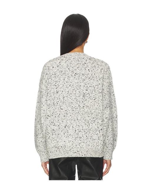 Anine Bing White Sydney Crew Sweater
