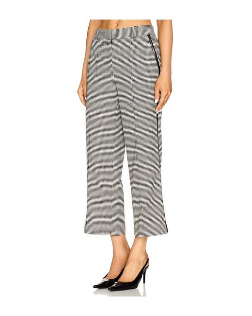 Jonathan Simkhai Gray Miki Cropped Button Hem Pant