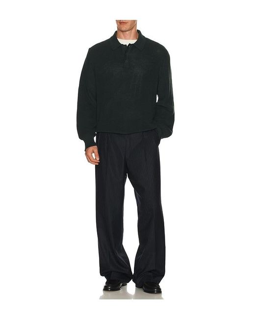 sunflower Black Wide Pleated Trouser for men