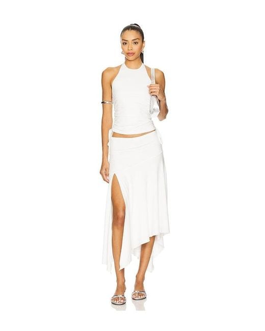 superdown White Jaqualina Midi Skirt