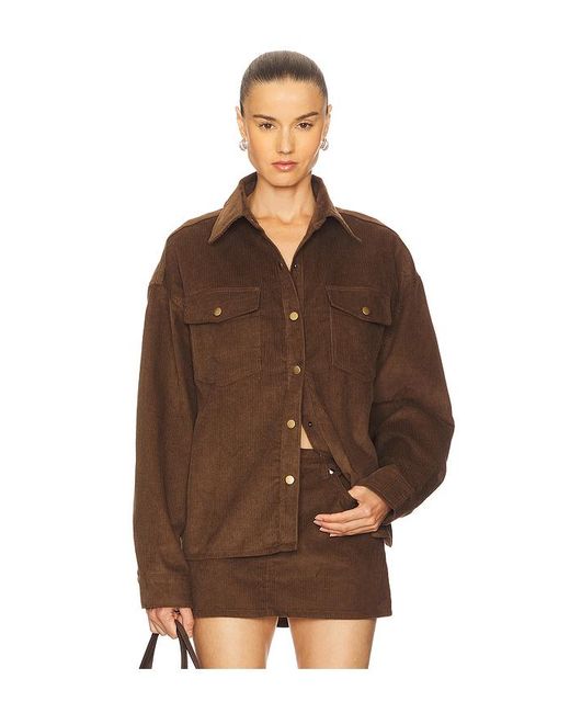 EB DENIM Brown Daniele Shirt Jacket