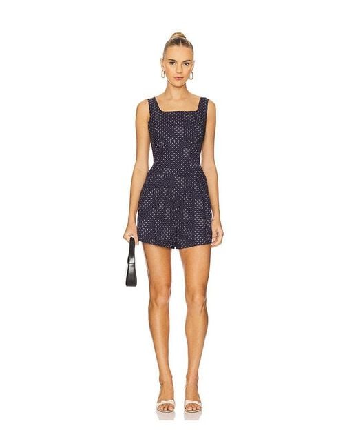 WeWoreWhat Blue Corset Romper