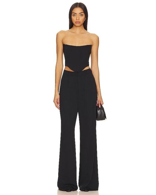 Amanda Uprichard Black Sabine Crop Top