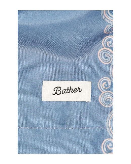 Bather Blue Coral Fiesta Printed Swim Trunks for men