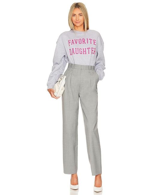 FAVORITE DAUGHTER White Collegiate Sweatshirt