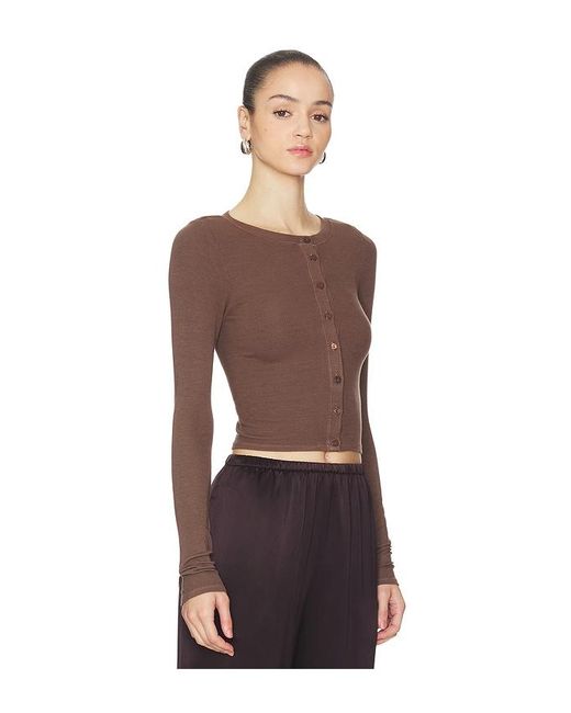 Enza Costa Silk Rib Essential Cardigan Multicolor