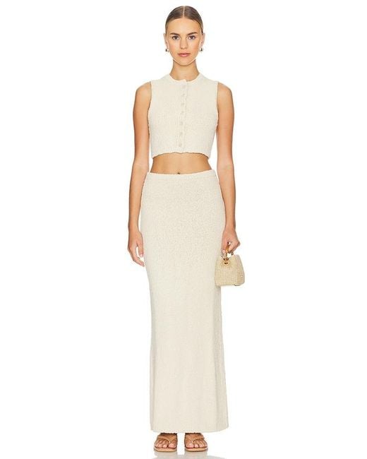 Lovers + Friends Natural Agnese Cropped Vest