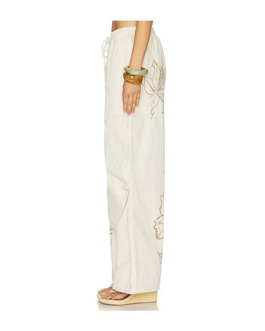 Juliet Johnstone White Cotton Parachute Pant