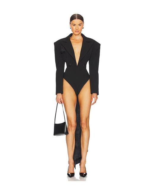 The Dolls House Black Rika Bow Romper