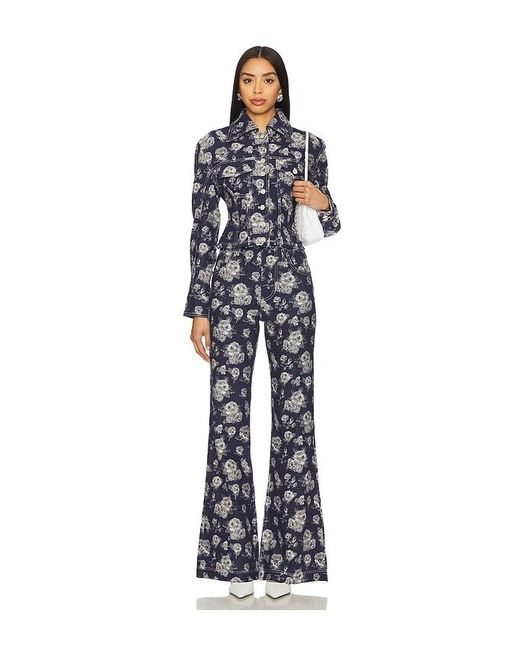 YUHAN WANG Blue Rose Slim Fit Jacket