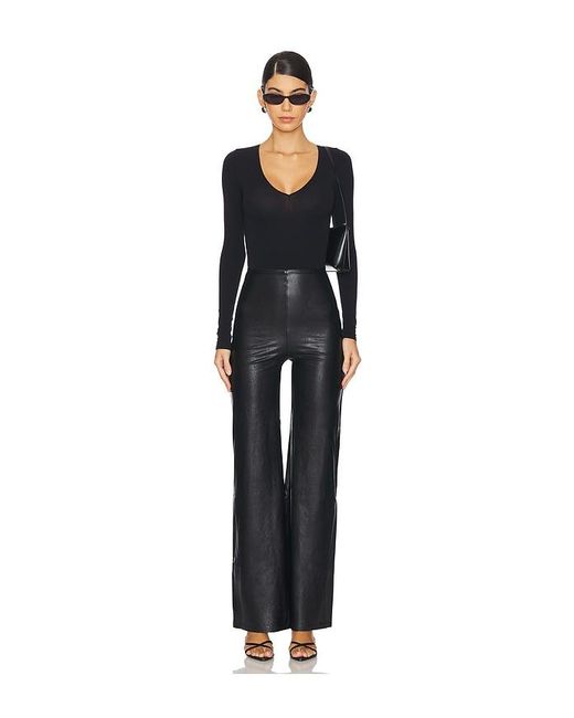 Commando Black Faux Leather Wide Leg Pant