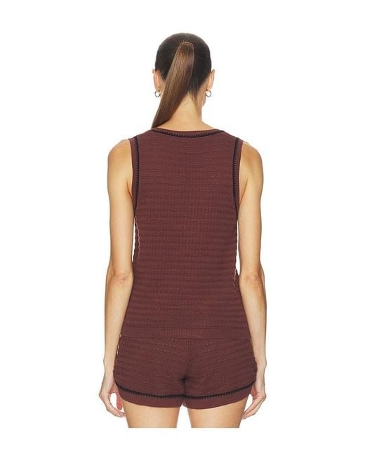 Varley Purple Gideon Knit Tank