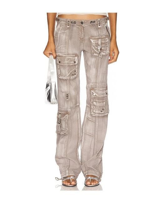 Jaded London Natural Washed Cargo Pant