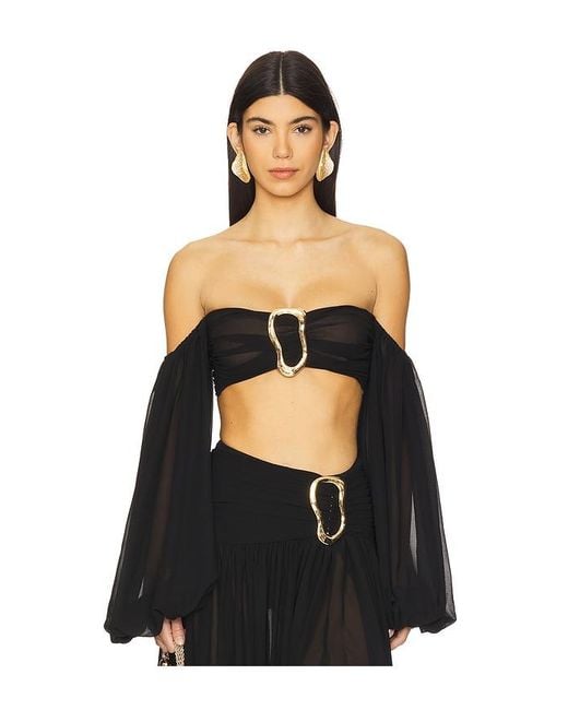 Michael Costello Black X Revolve Blair Crop Top