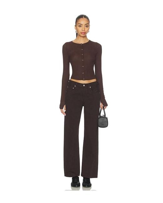 Michael Lauren Black Vesca Snap Front Tee