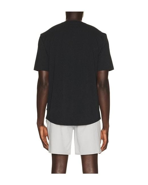 Travis Mathew Black Cloud Henley Tee for men