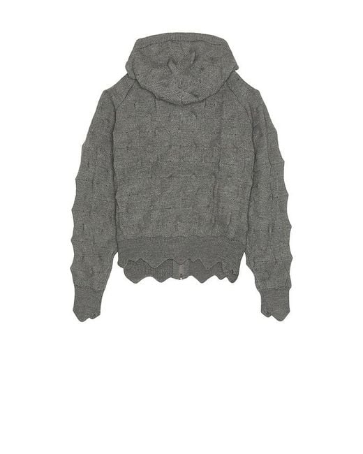 MADFRENZY Spiked Zip Up Hoodie in Gray for Men | Lyst