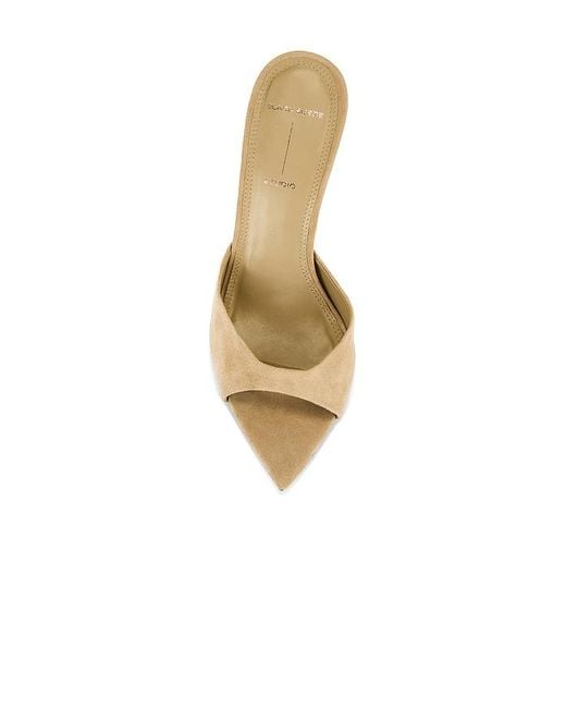 Black Suede Studio White Brea Mule