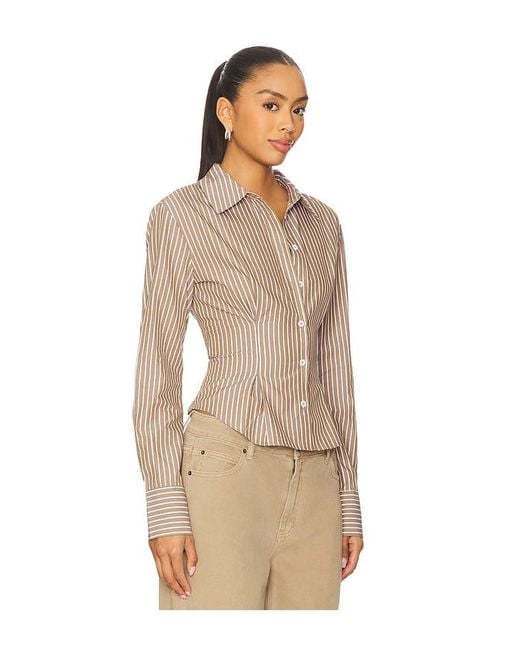 ALL THE WAYS Natural Ellie Button Up Top