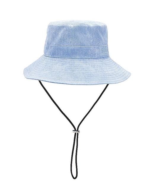 Ganni Blue Fisherman Bucket Hat