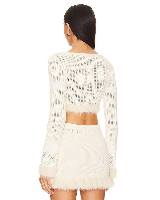 Lovers + Friends White Savannah Sweater