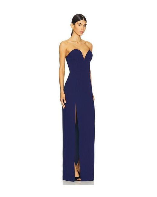 Amanda Uprichard Blue X Revolve Cherri Gown