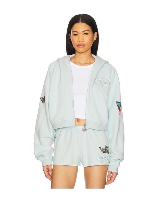 Boys Lie White Ask Me If I Care Alex Cropped Hoodie