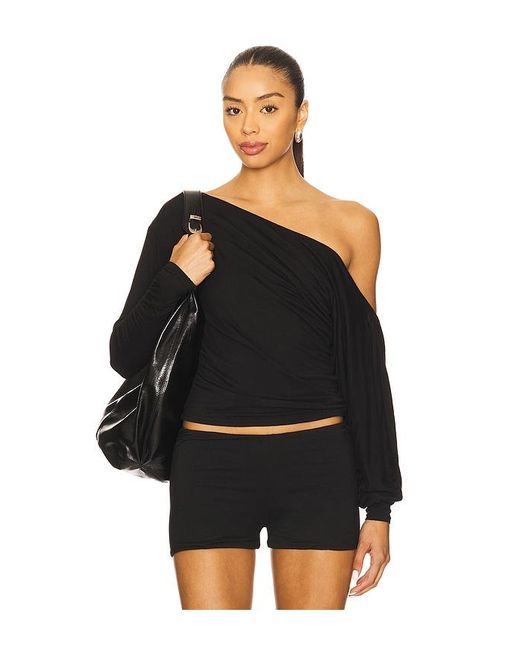 ALL THE WAYS Black Matilda Top