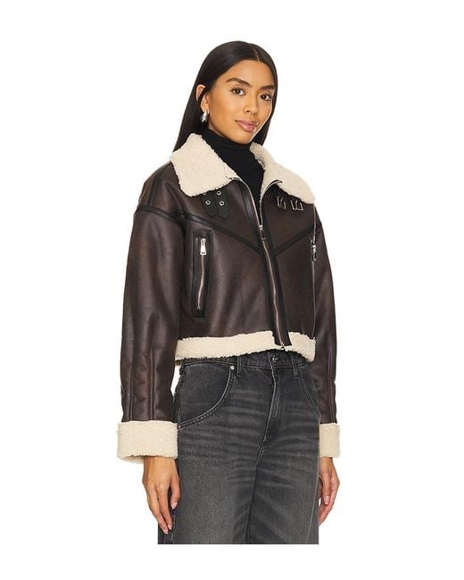 superdown Black Amelia Faux Leather Jacket