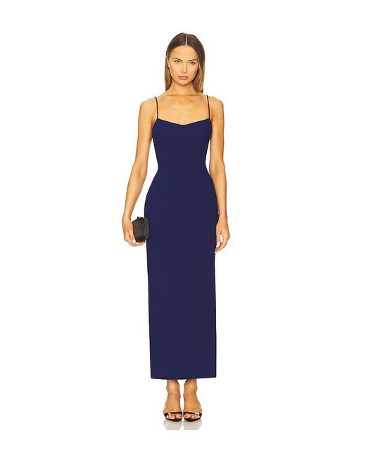 Amanda Uprichard Blue Lawrence Maxi Dress