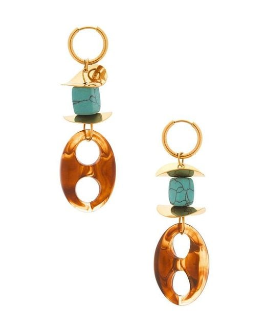 petit moments Multicolor Acrylic Link Earrings
