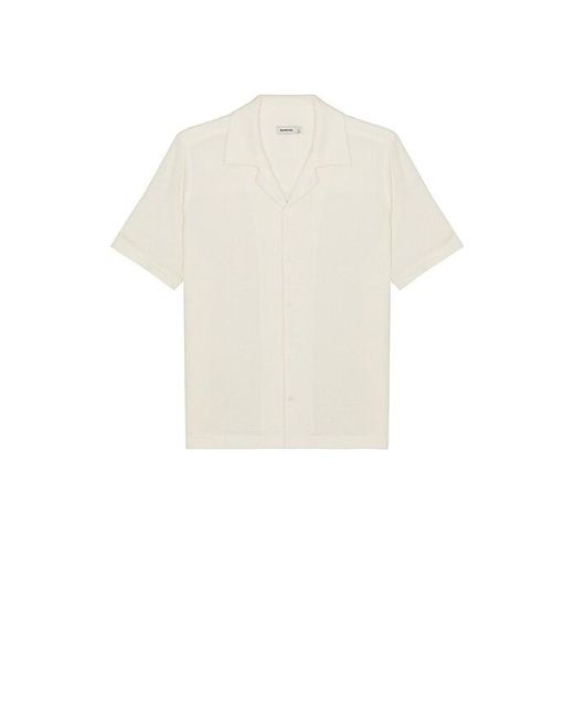 Jonathan Simkhai White Troy Short Sleeve Shirt for men