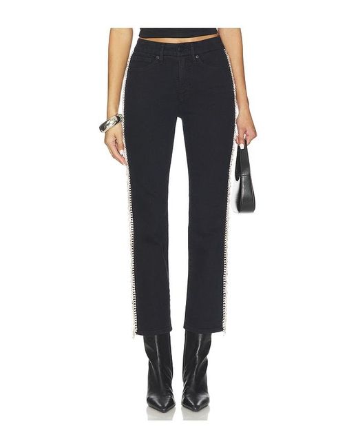 GOOD AMERICAN Black Good Legs Straight Diamond Jeans