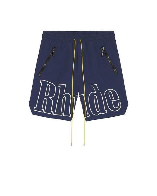 Rhude Blue Logo Shorts for men