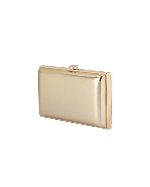 Olga Berg Lucy Metallic Clutch Natural