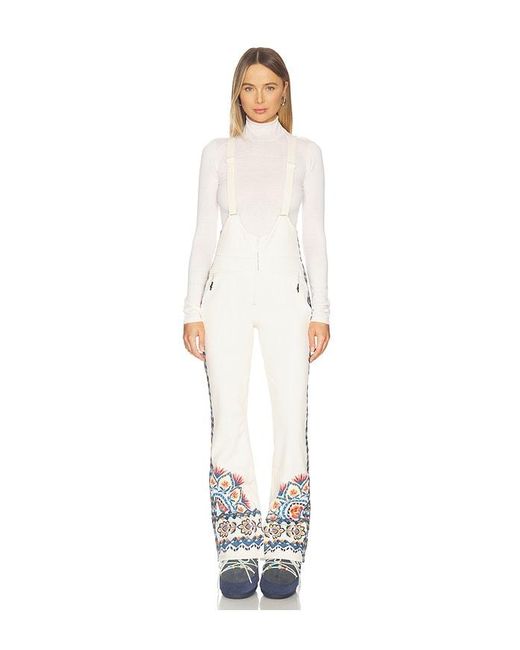 White/space White X Farm Rio High Waisted Riding Bib Pant