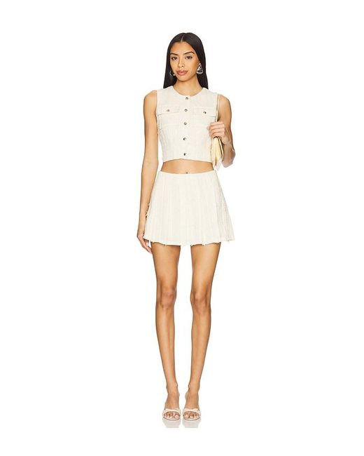 MORE TO COME White Anya Mini Skirt
