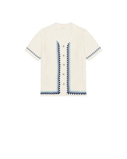 メンズ Marine Layer Archive Ace Crochet Resort Shirt White