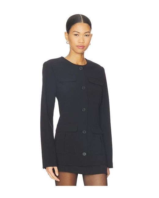 FAVORITE DAUGHTER Women's Black The Spencer Jacket casual jackets