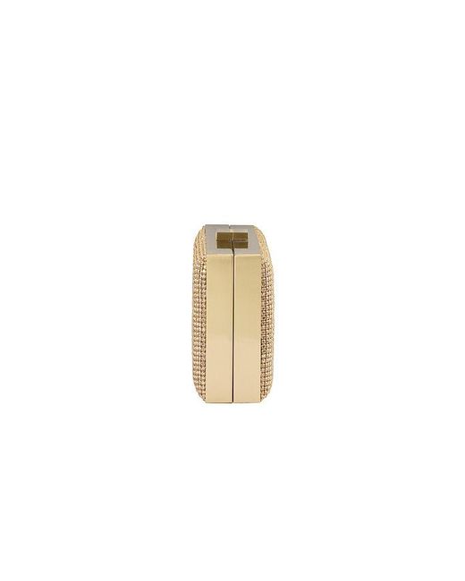 Olga Berg Natural Stef Crystal Box Clutch