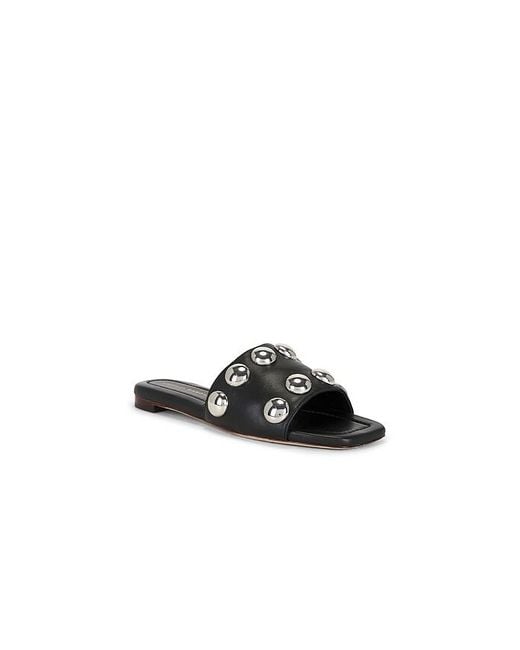Loeffler Randall Black Hayes Studded Flat Sandal