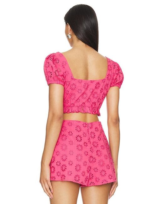 Lovers + Friends Pink Leah Top