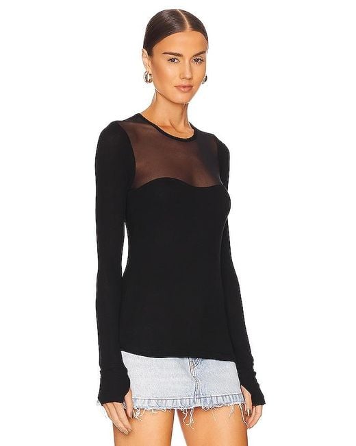 Michael Lauren Black Oslo Mesh Top