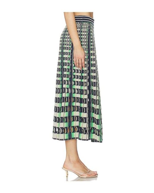 Jonathan Simkhai Green Drue Midi Skirt