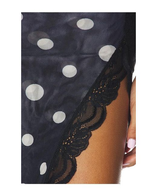 Free People Blue Not Your Baby Midi Printed Slip Dress