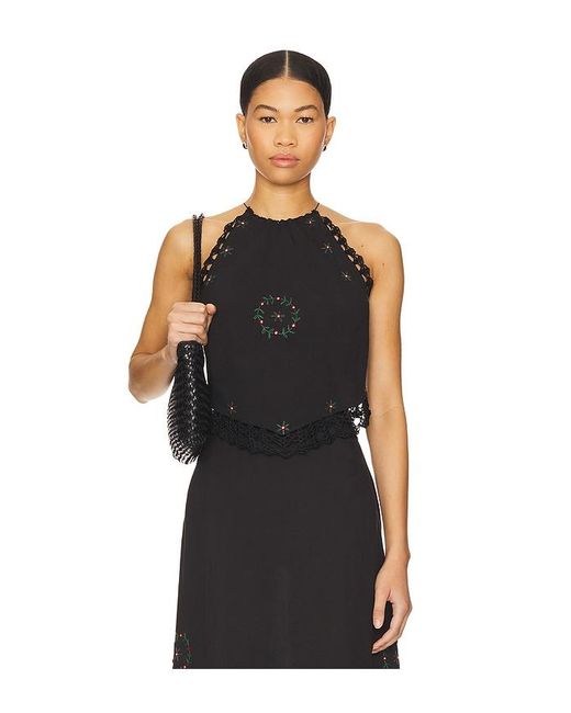 Rixo Black Ayanna Top
